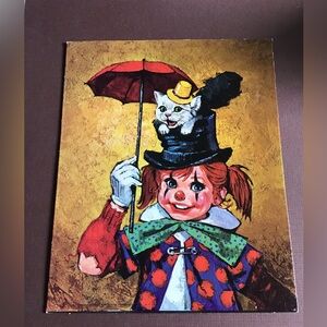 Vintage 60’s 8x10 Clown Print